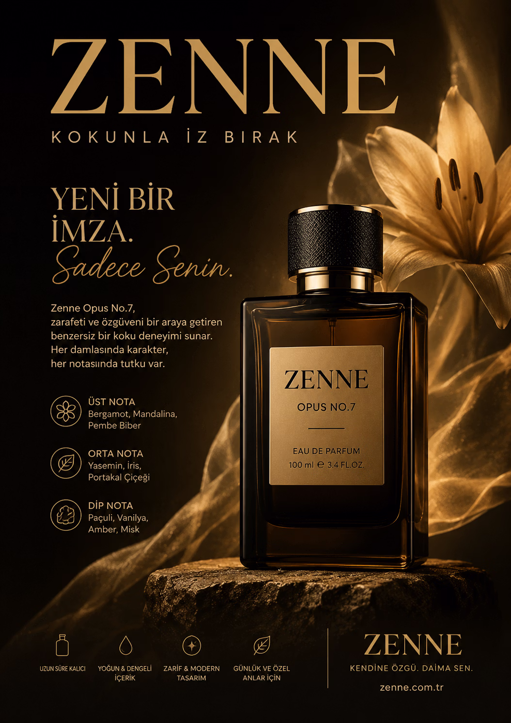 ZENNE Opus No.7 Parfüm Afiş Tasarımı