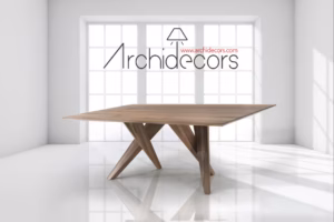 Archidecors Ahşap Masa 3D Görselleştirme