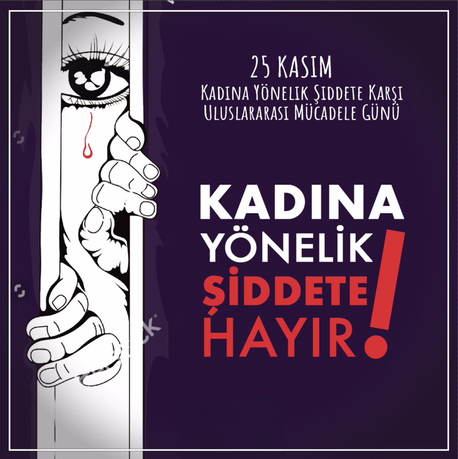 Kadına Yönelik Şiddete Karşı Farkındalık Sosyal Medya Tasarımı